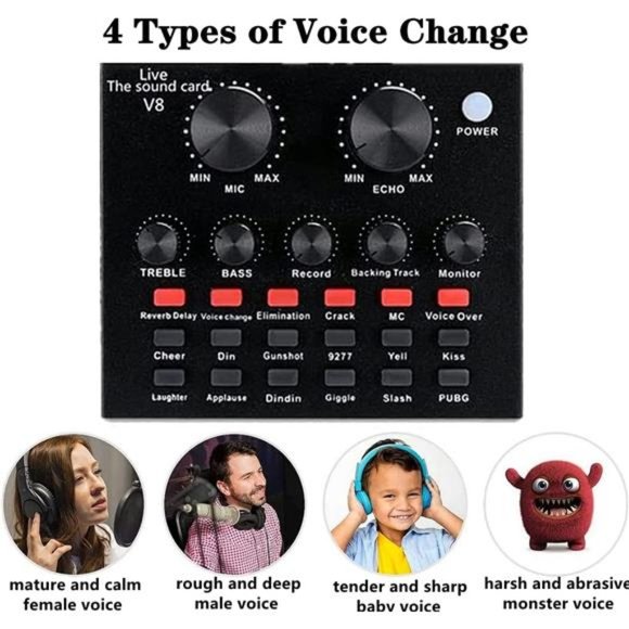 Podcast Equipment Bundle, BM-800 Recording Studio Package with Voice Changer - Picture 5 of 6